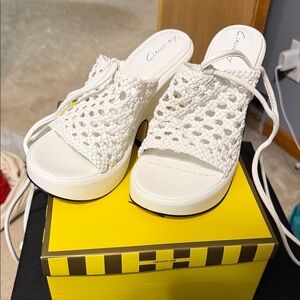 Circus by Sam Edelman White Woven Mules